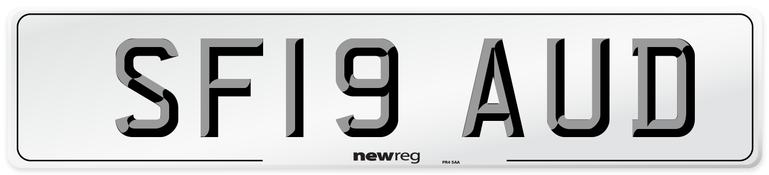 SF19 AUD Number Plate from New Reg